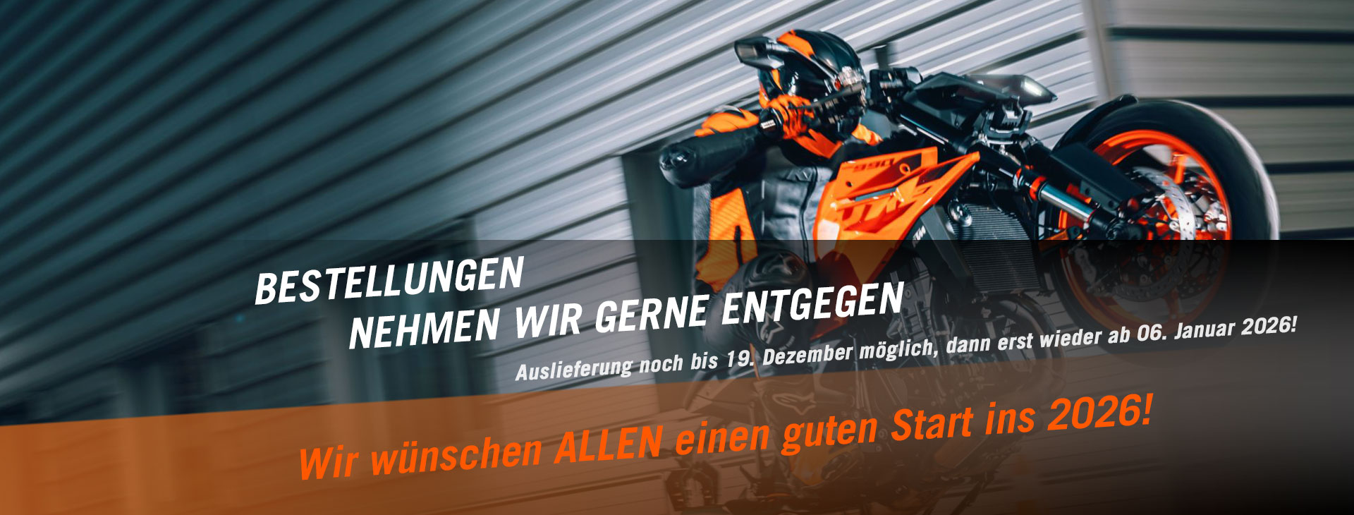 KTM Lieferverzögerung - Wir bitten um Ihr Verständnis